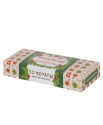 Малка подаръчна кутия с коледен дизайн в екрю