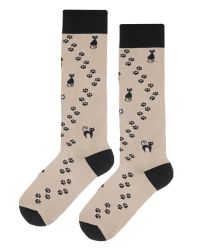 3/4 Дамски чорапи до коляното с черни котки