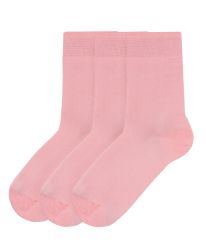 СЕТ 3 ЧИФТА чорапи ПАМУК - СВЕТЛО РОЗОВ