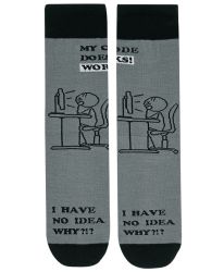 Сиви чорапи за програмисти - Забавни чорапи за кодиране!