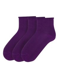 СЕТ 3 ЧИФТА чорапи БЕЗ ЛАСТИК - ВИОЛЕТ