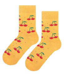 Чорапи с Череши в Цитрусово Жълто - Добавете Слънце в Гардероба си!