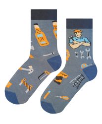 Сиви чорапи "Петък - Ден на майстора" - за забавни майстори!