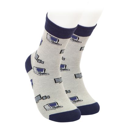 Чорапи с компютри и лаптопи - Сив 35-38