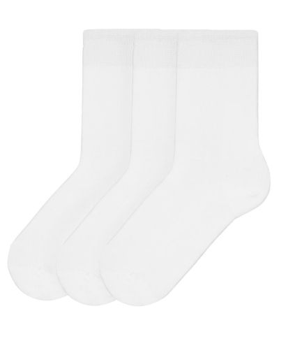 Бял памучен чорап, комплект от 3 чифта - комфорт и качество!