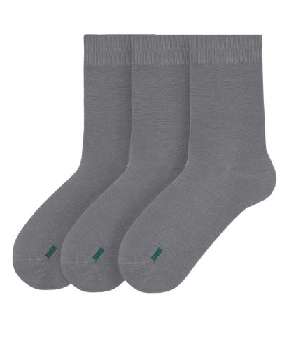 СЕТ 3 ЧИФТА бамбукови чорапи  - СИВИ