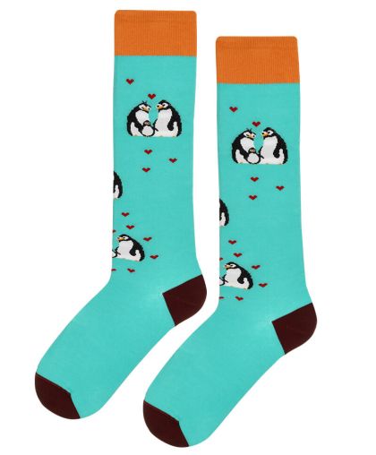 3/4 чорапи до коляното ВЛЮБЕНИ ПИНГВИНИ
