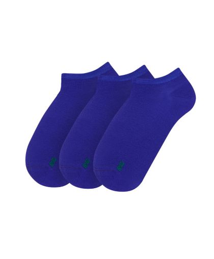 СЕТ 3 ЧИФТА еластични бамбукови терлици - СИН РОЯЛ