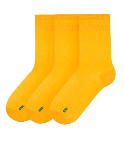 СЕТ 3 ЧИФТА бамбукови чорапи  - ЖЪЛТИ