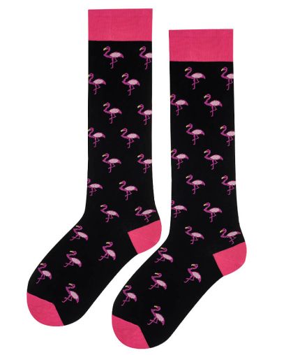 3/4 чорапи до коляното ФЛАМИНГО в черно