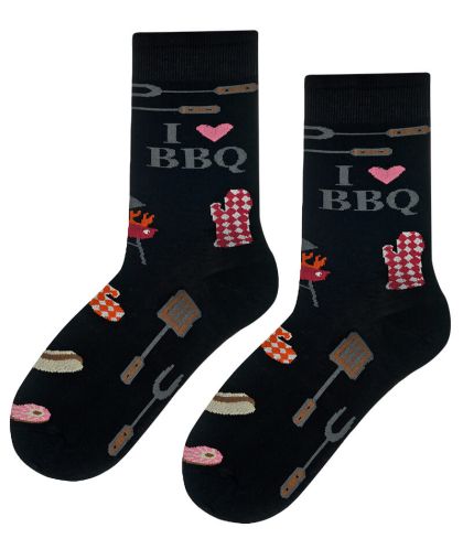 Чорапи АЗ ОБИЧАМ БАРБЕКЮ в черно