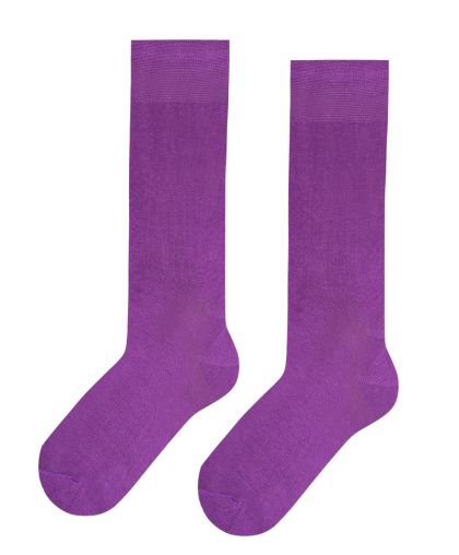 3/4 чорапи от дълговлакнест пениран памук ЛИЛАВИ