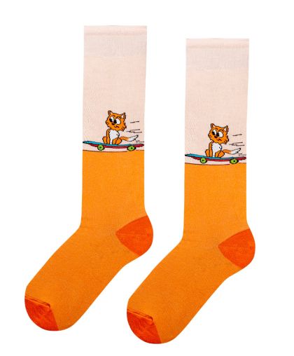 Детски 3/4 чорапи с бързи котета на скейтборд