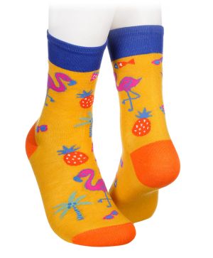 БАМБУКОВИ ЧОРАПИ  ФЛАМИНГО - ЖЪЛТИ