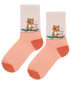 Детски чорапи КОТКА НА СКЕЙТБОРД